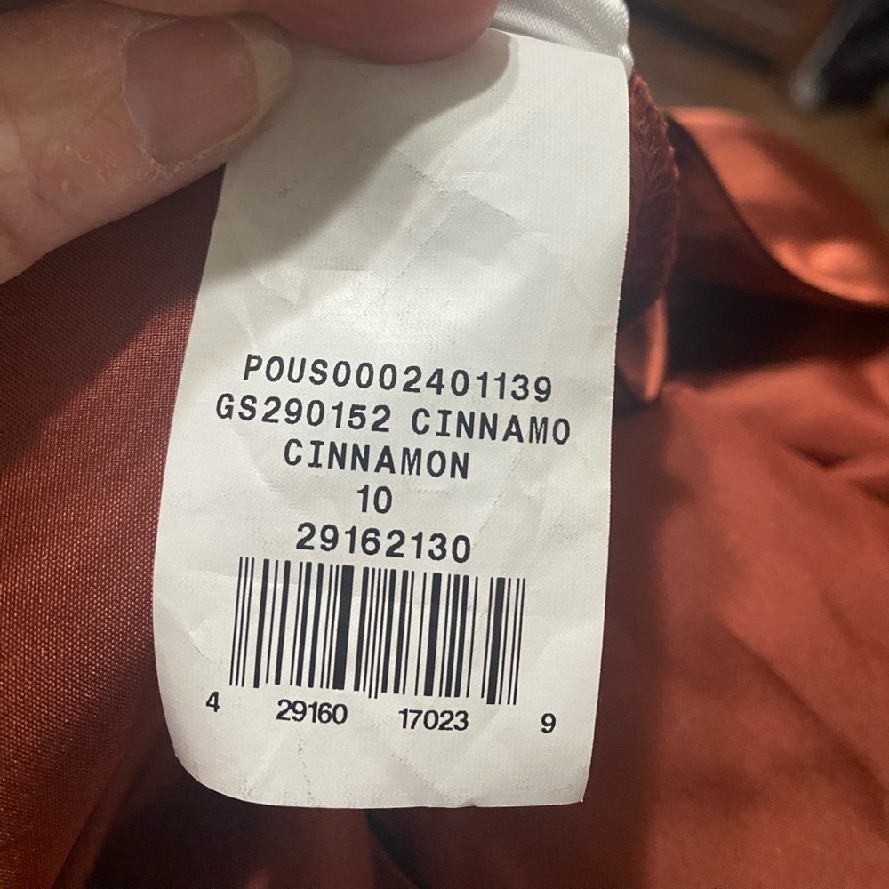 Galina Signature Cinnamon Rust Brown Formal Dress Train Prom Size 10 - Picture 11 of 14